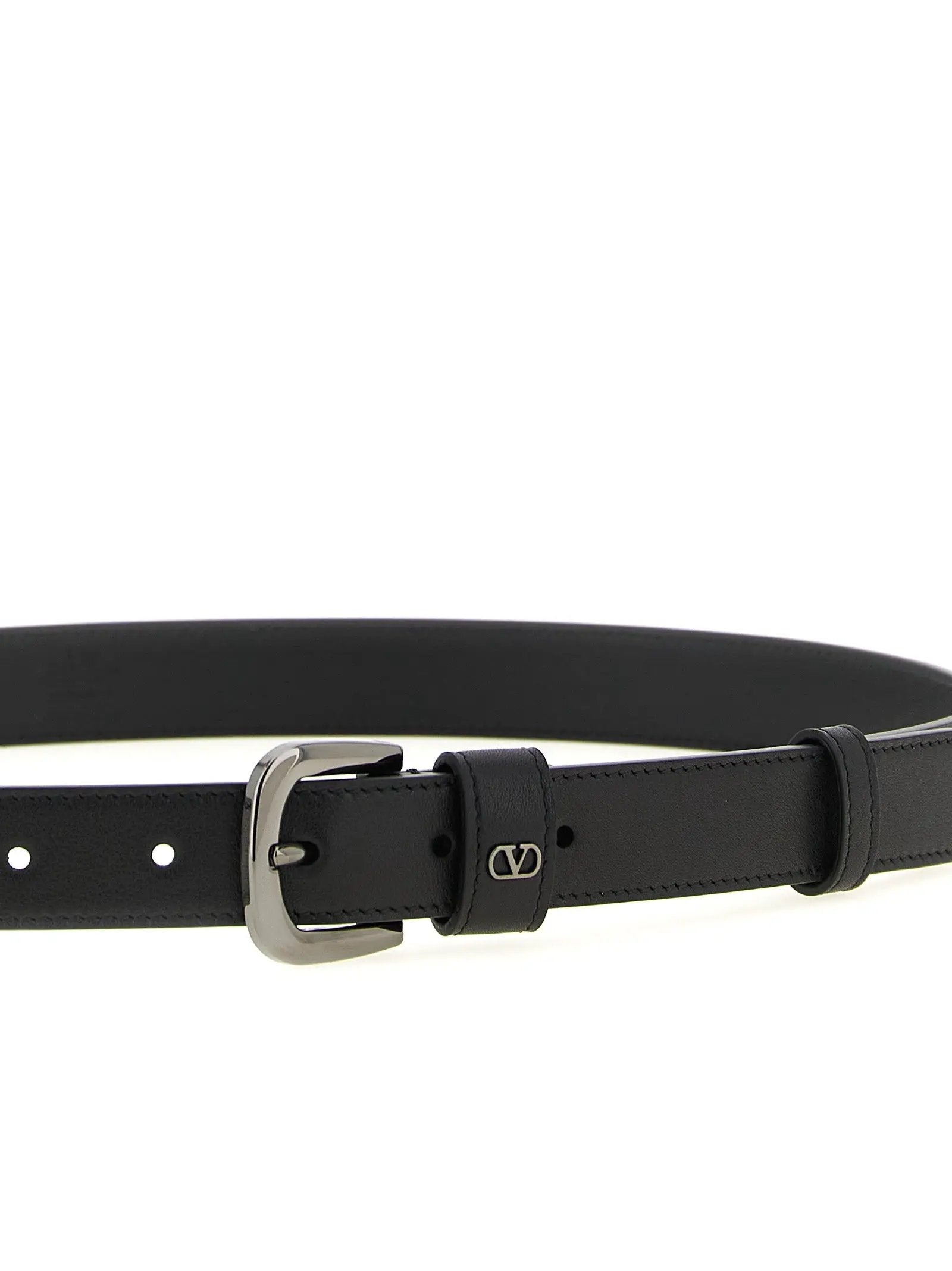 Valentino Garavani Black Calfskin Regular Belt