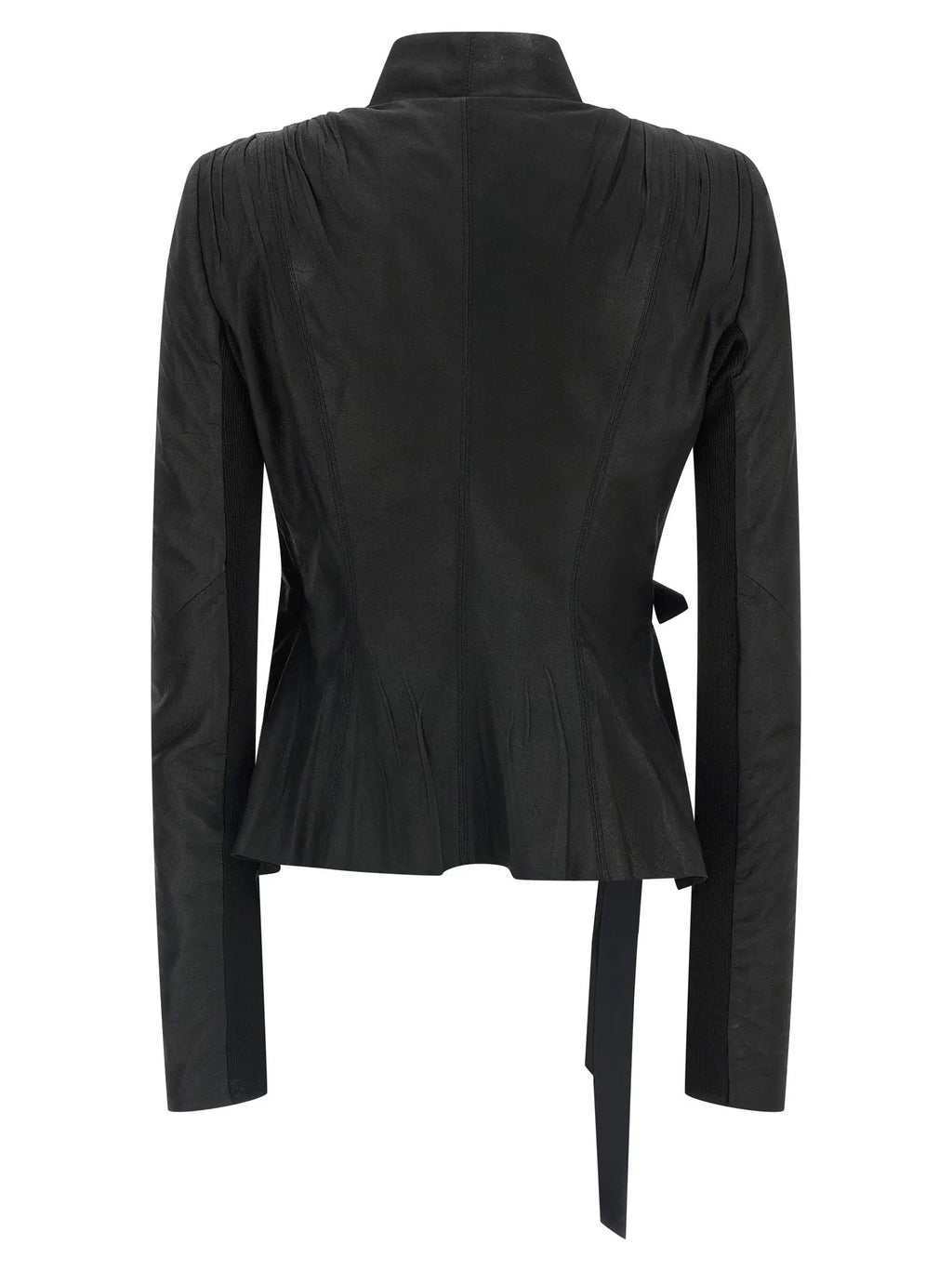 Rick Owens Black Lamb Leather Leather Jacket