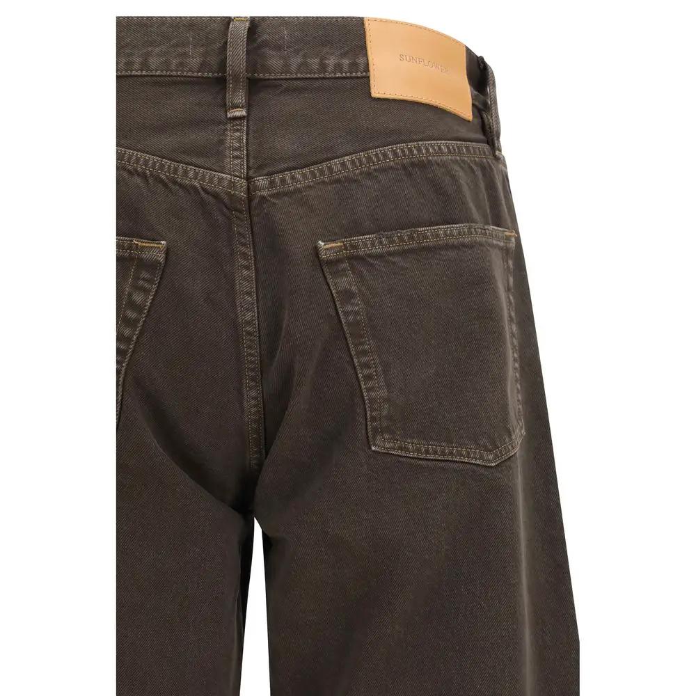 Sunflower Brown Cotton Relaxed Fit Jeans