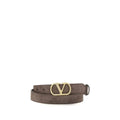 Valentino Garavani Brown Suede Leather Belt
