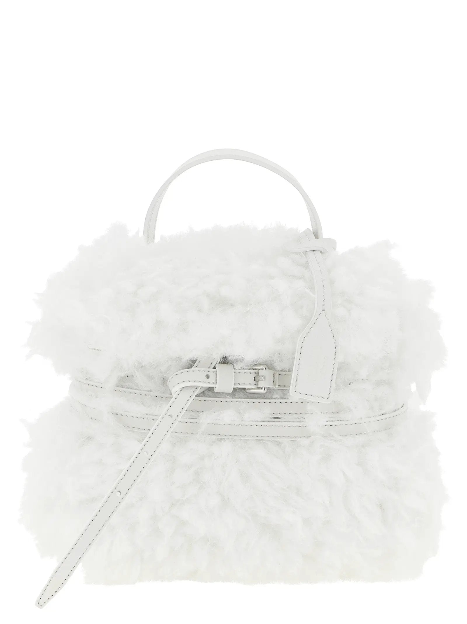 Moschino White Leather Handbag