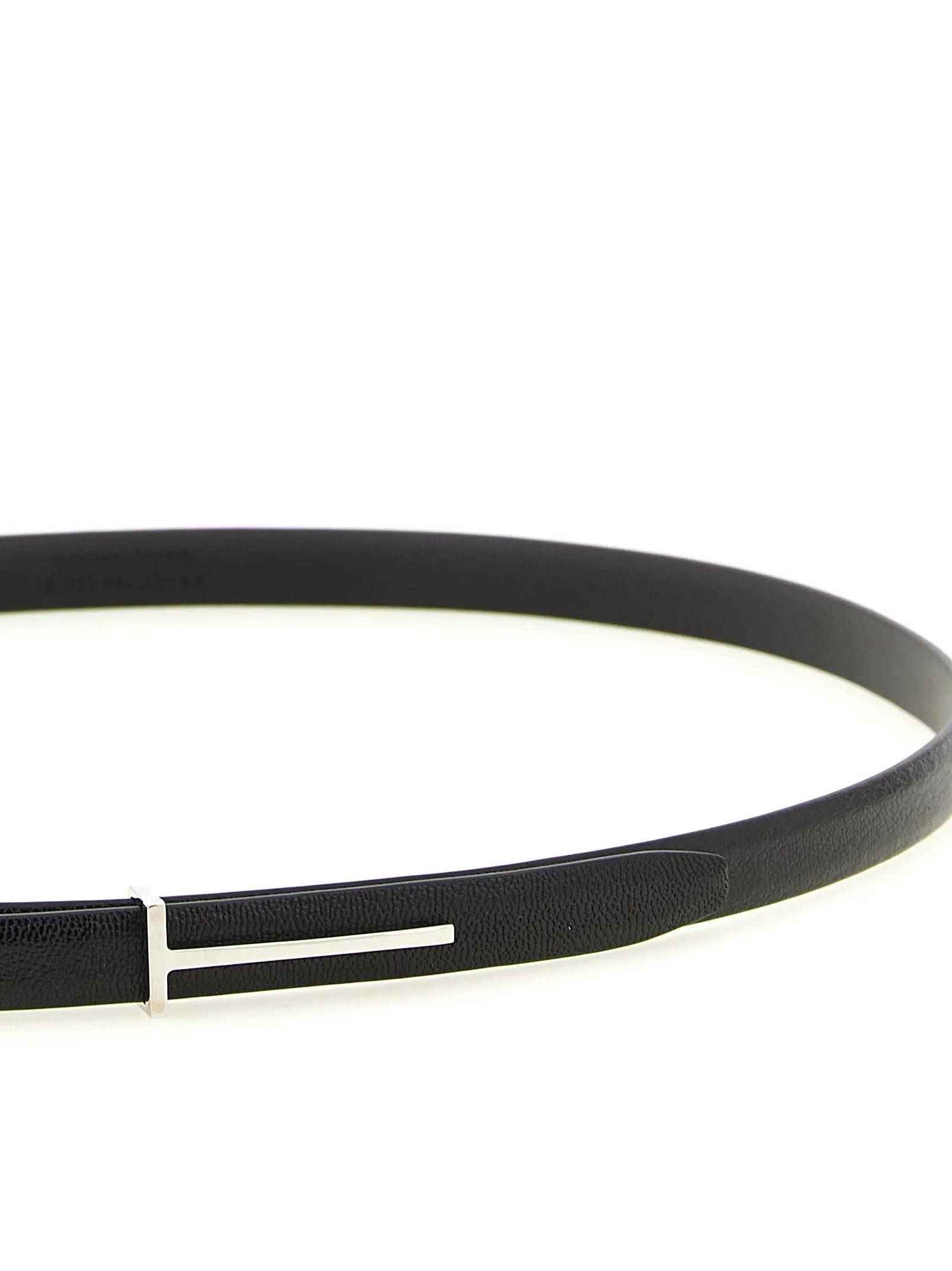 Tom Ford Black Goatskin Thin Belt