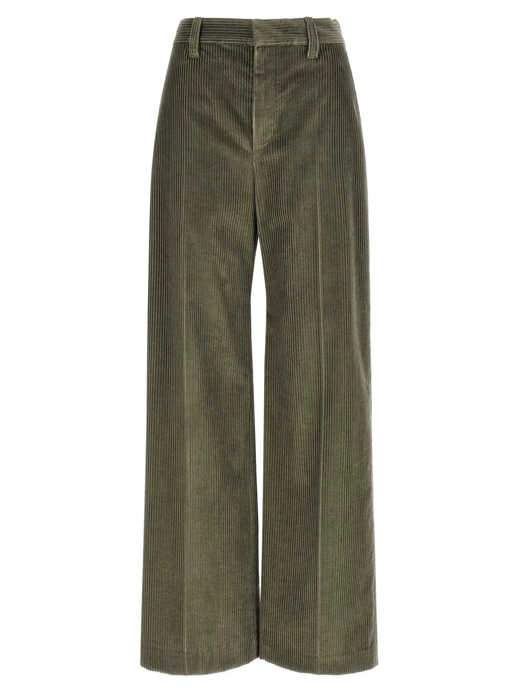 Brunello Cucinelli Bicolor Cotton Flared Pants