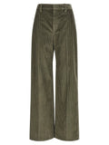 Brunello Cucinelli Bicolor Cotton Flared Pants