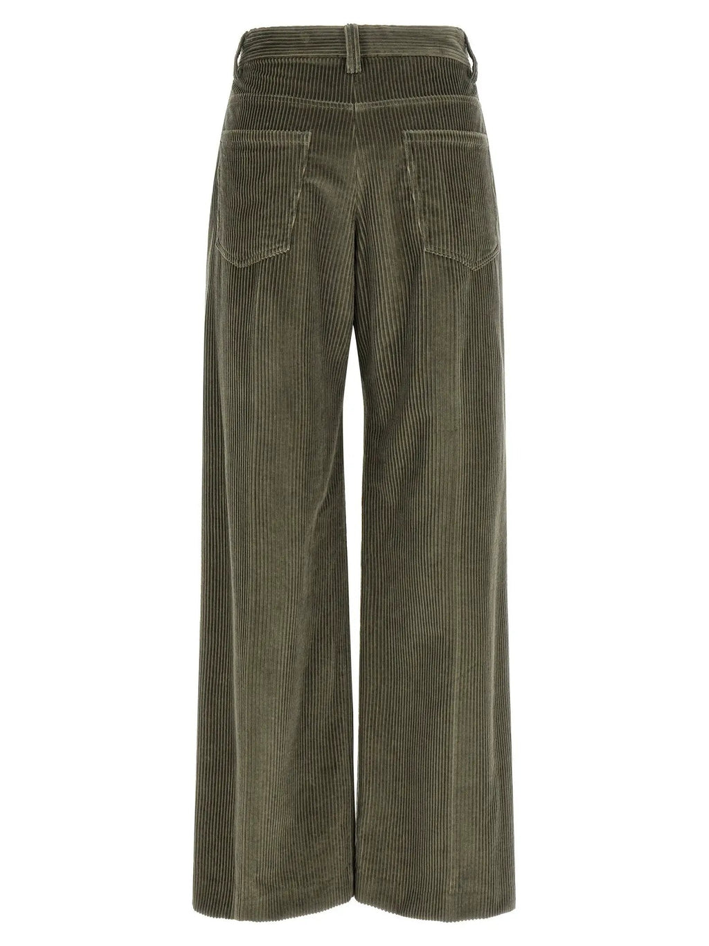 Brunello Cucinelli Bicolor Cotton Flared Pants