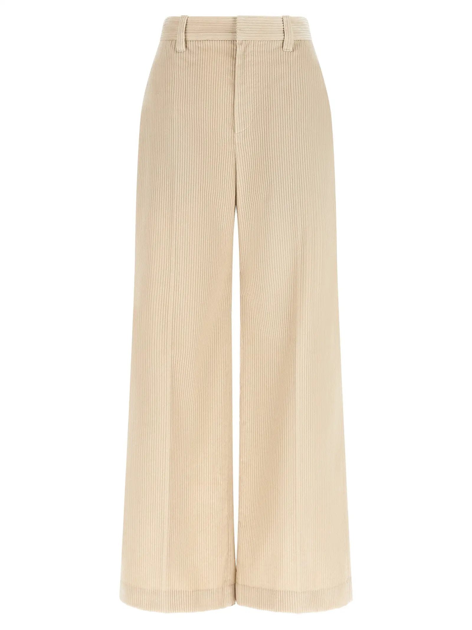 Brunello Cucinelli Beige Cotton Casual Pants