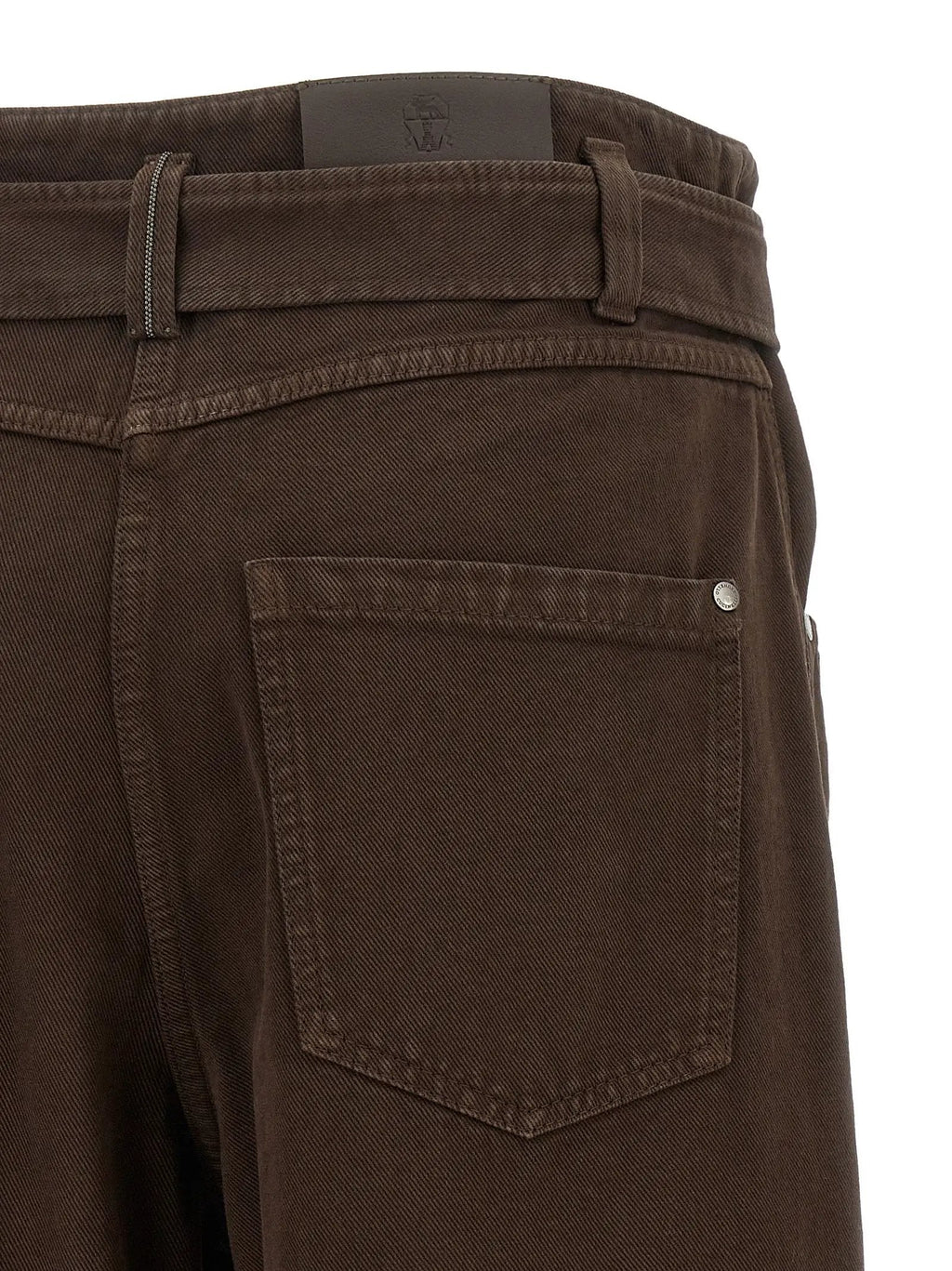 Brunello Cucinelli Brown Cotton Jeans Denim