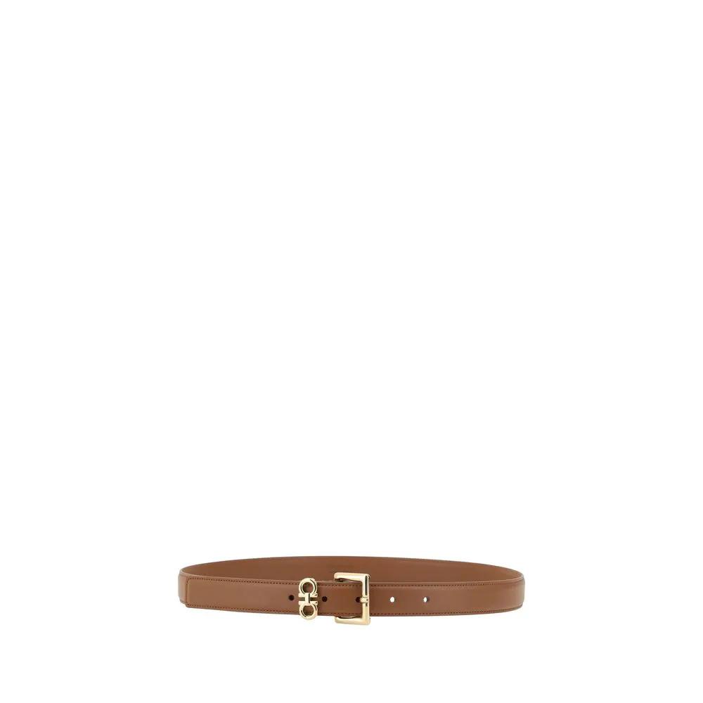 Ferragamo Brown Calf Leather Bos Taurus Regular Belt