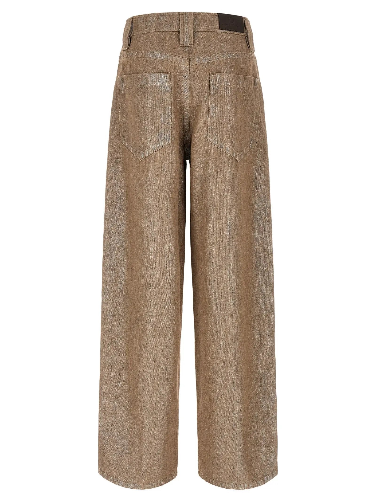 Brunello Cucinelli Beige Cotton Relaxed Fit Jeans