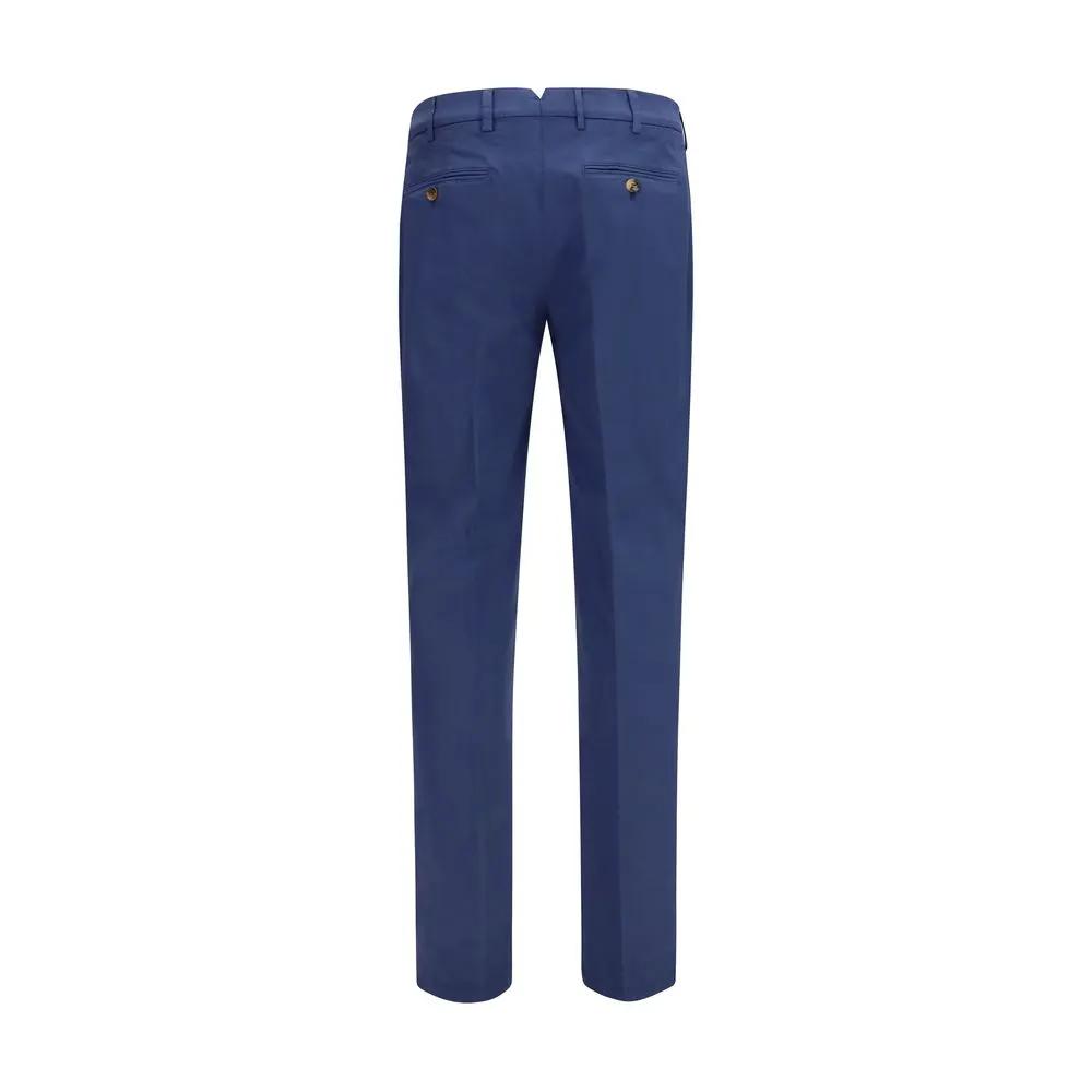 Brunello Cucinelli Blue Cotton Pants