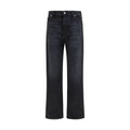 Fendi Black Cotton Straight-Leg Jeans