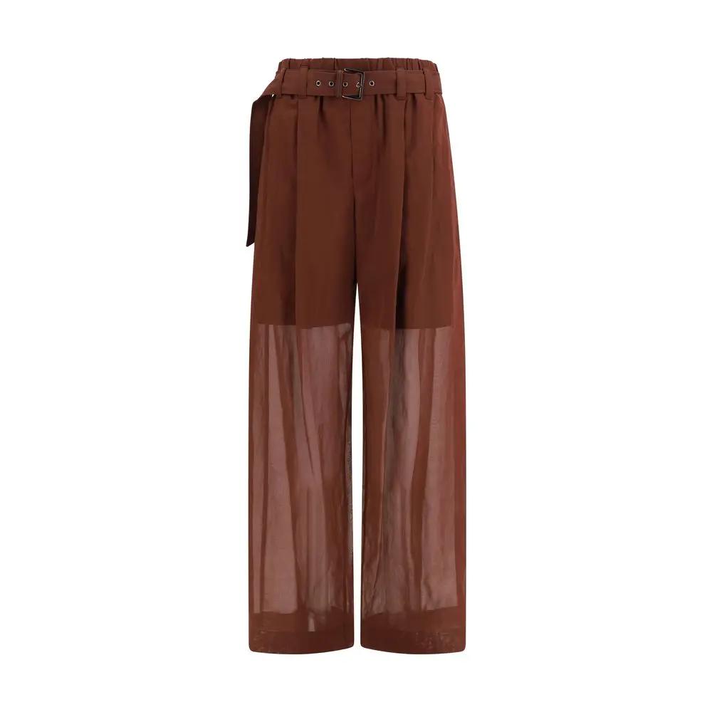Brunello Cucinelli Brown Cotton Casual Pants