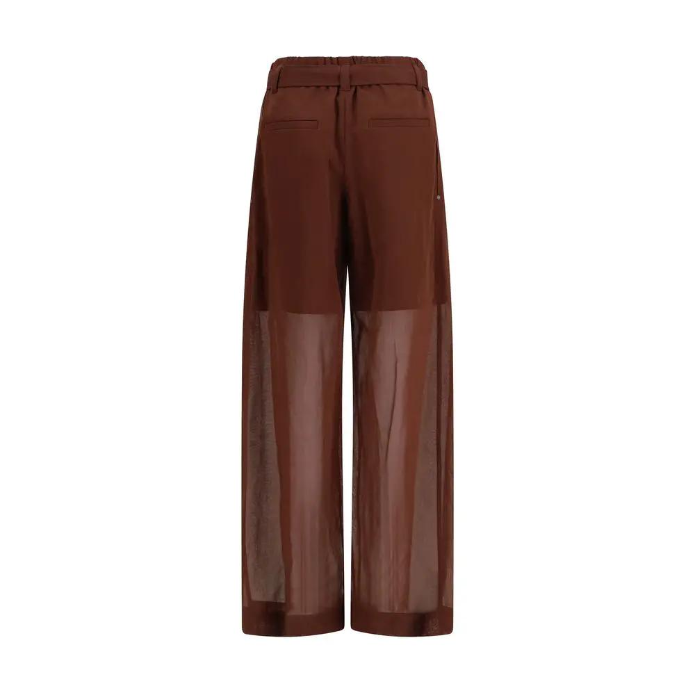 Brunello Cucinelli Brown Cotton Casual Pants