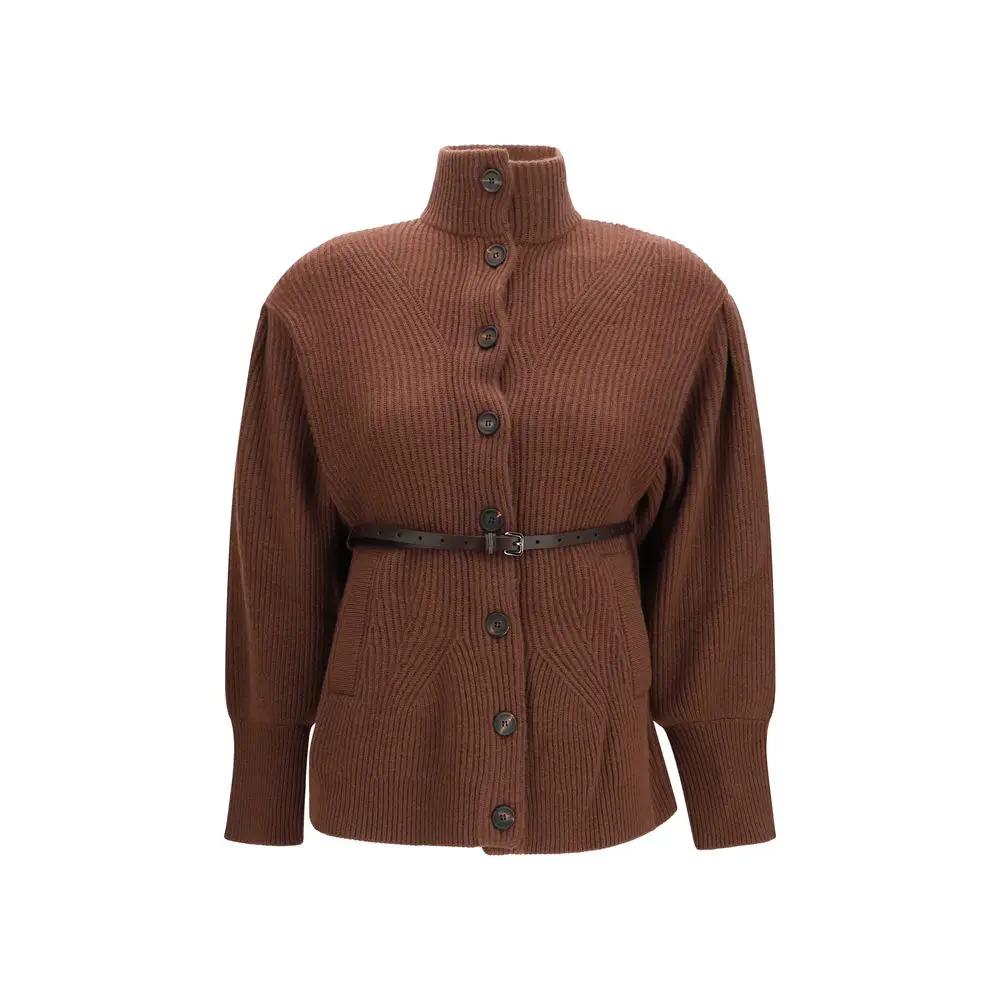 Brunello Cucinelli Brown Wool Cardigan