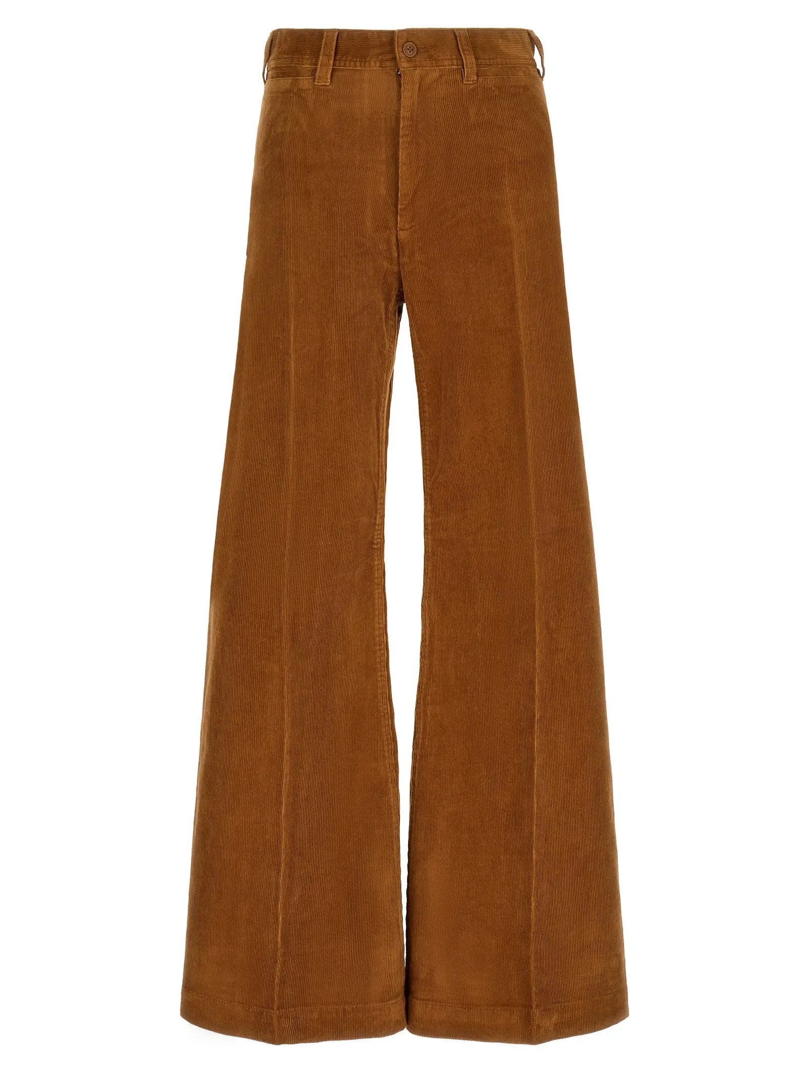 Polo Ralph Lauren Brown Cotton Flared Pants