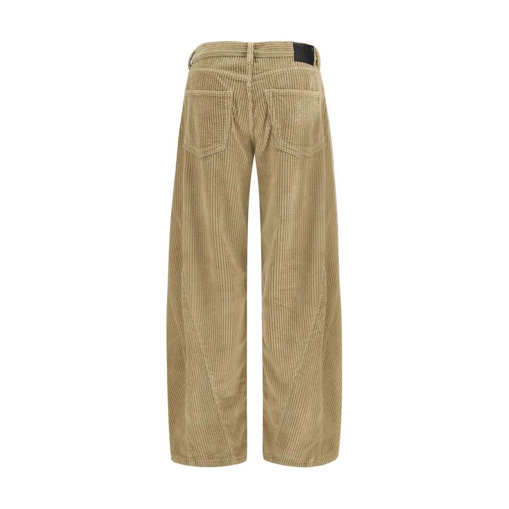 R13 Brown Cotton Relaxed Fit Jeans