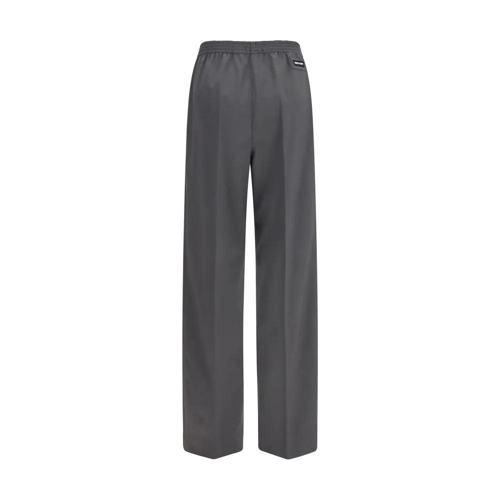 Miu Miu Gray Wool Casual Pants