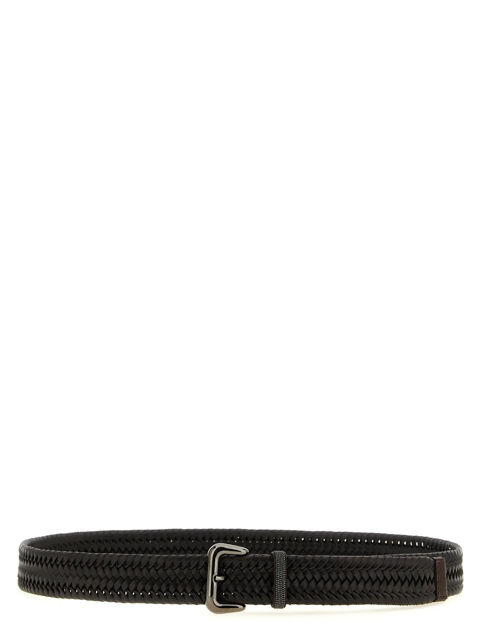 Brunello Cucinelli Brown Leather Regular Belt