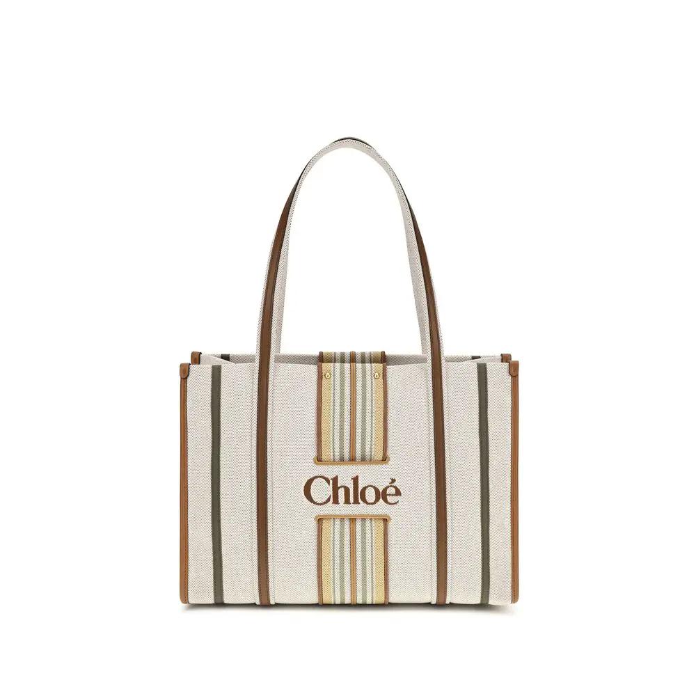 Chloé Beige Cotton Shoulder Bag