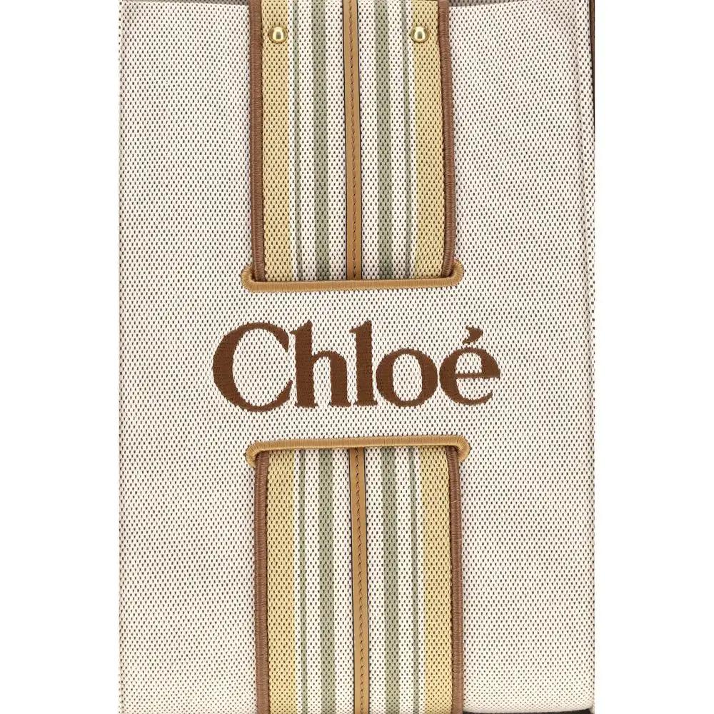 Chloé Beige Cotton Shoulder Bag