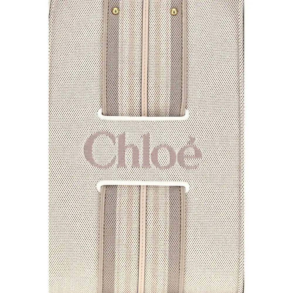 Chloé Beige Cotton Shoulder Bag