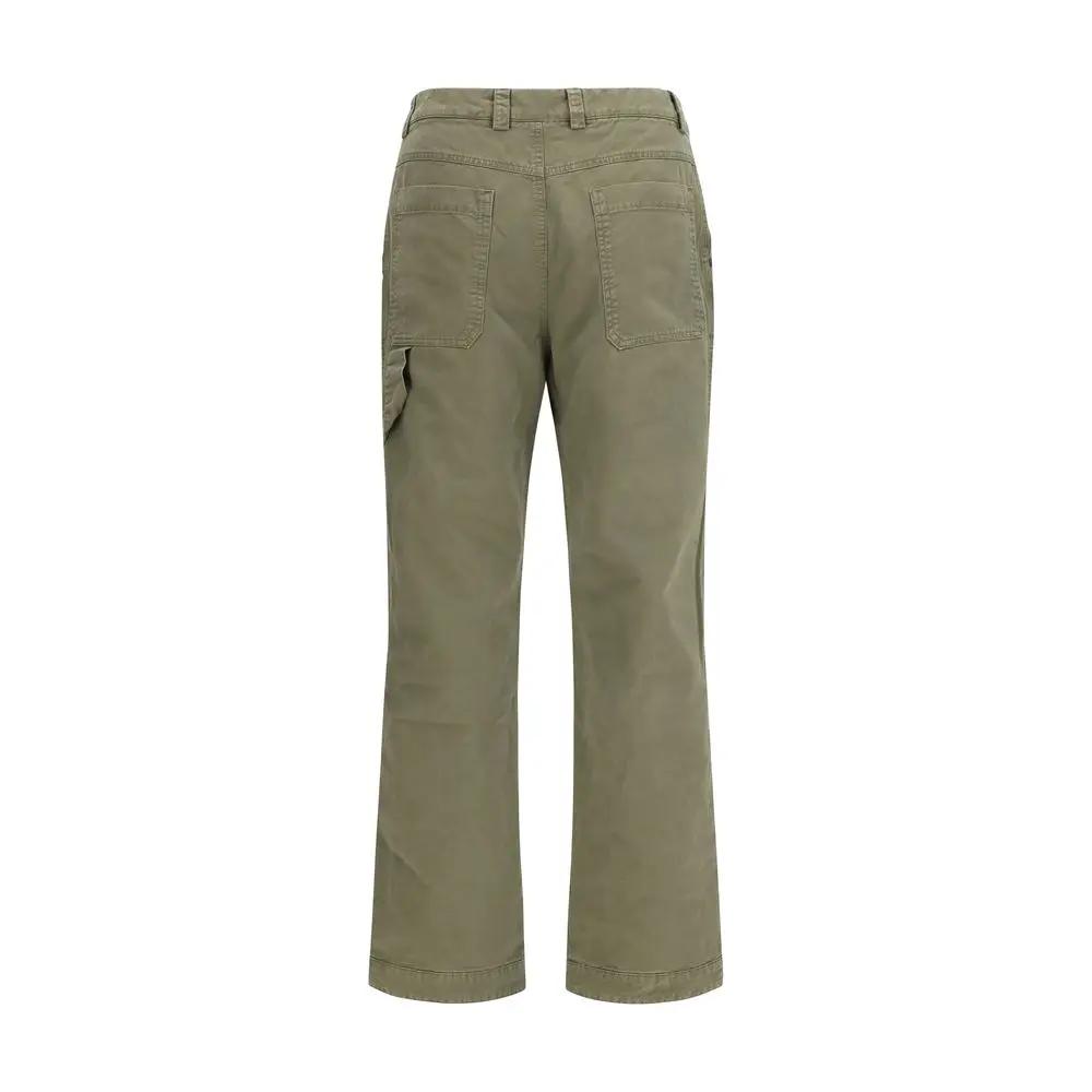 Off-White Bicolor Cotton Casual Pants