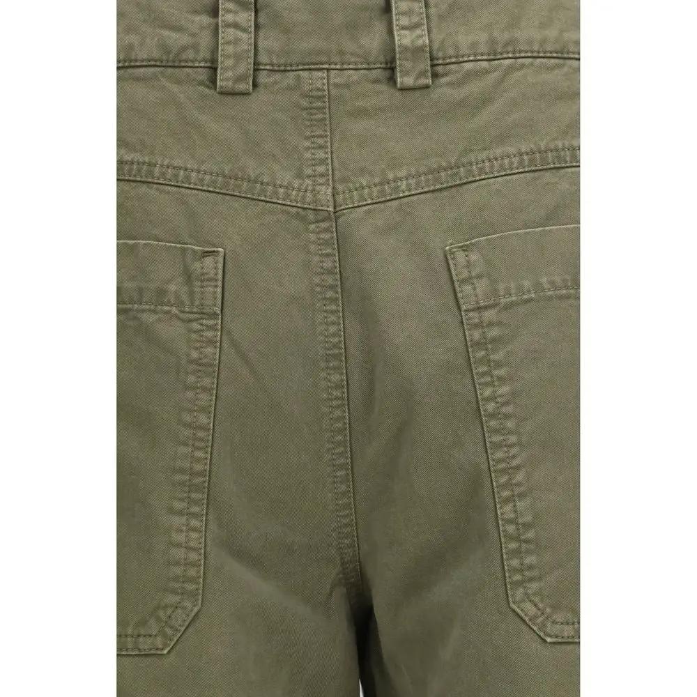 Off-White Bicolor Cotton Casual Pants