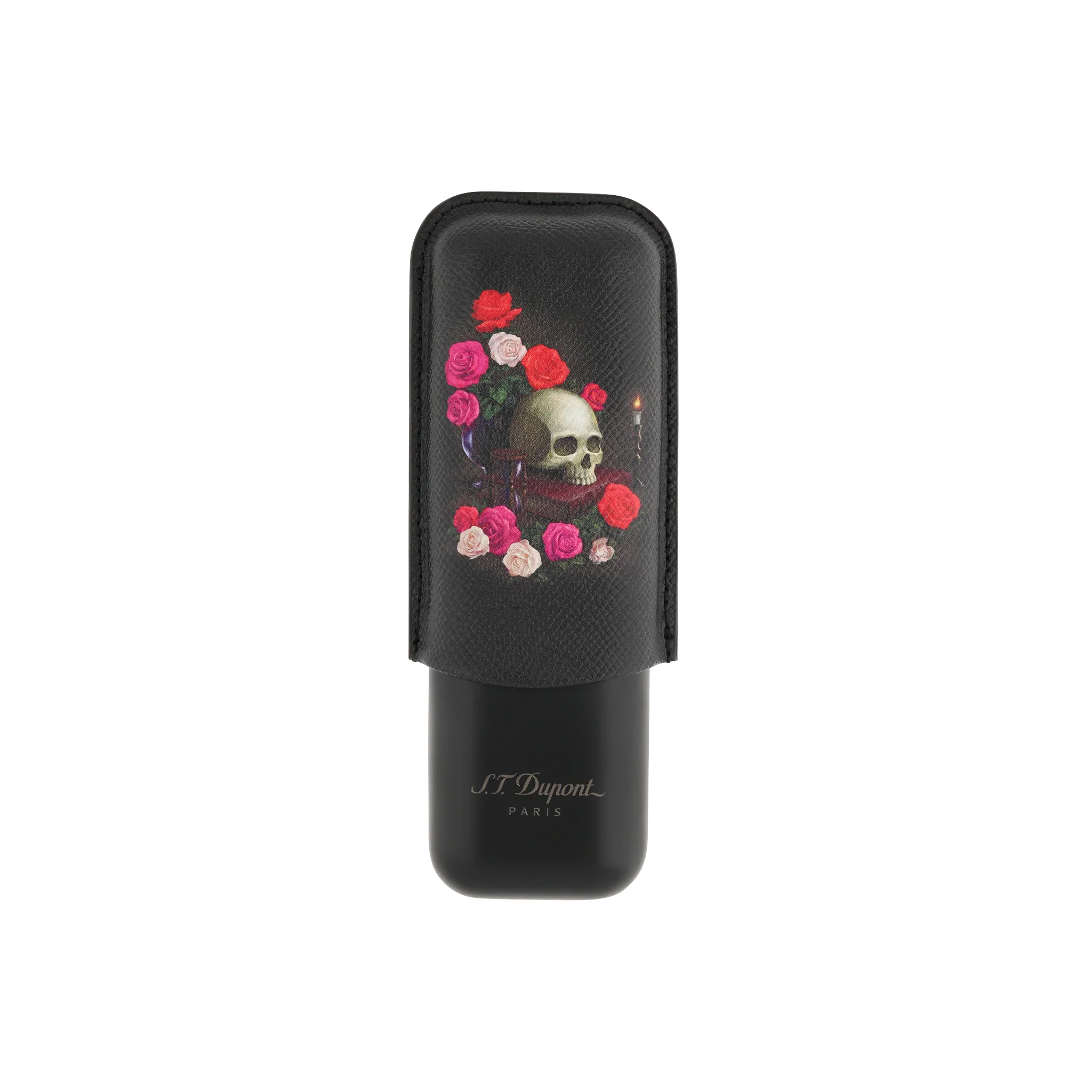 S.T. DUPONT 2 Cigar Case Memento Mori Black 183494