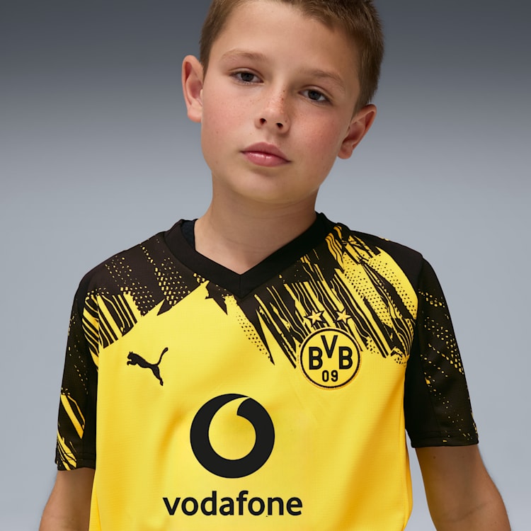 Puma Borussia Dortmund Replica Home 25/26 Big Kids' Soccer Jersey