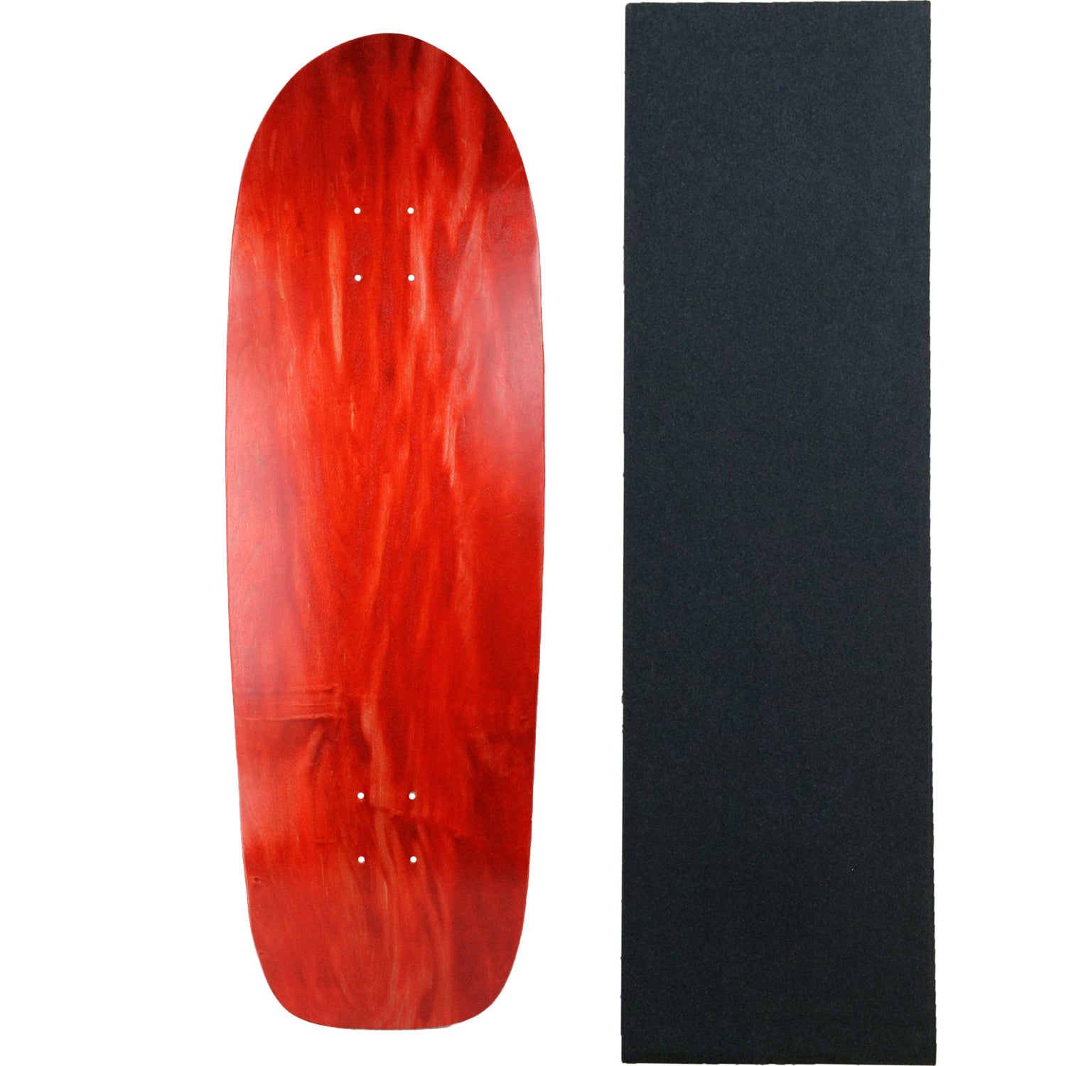Moose Old School Deck 10" x 33" Stained Red with Griptape