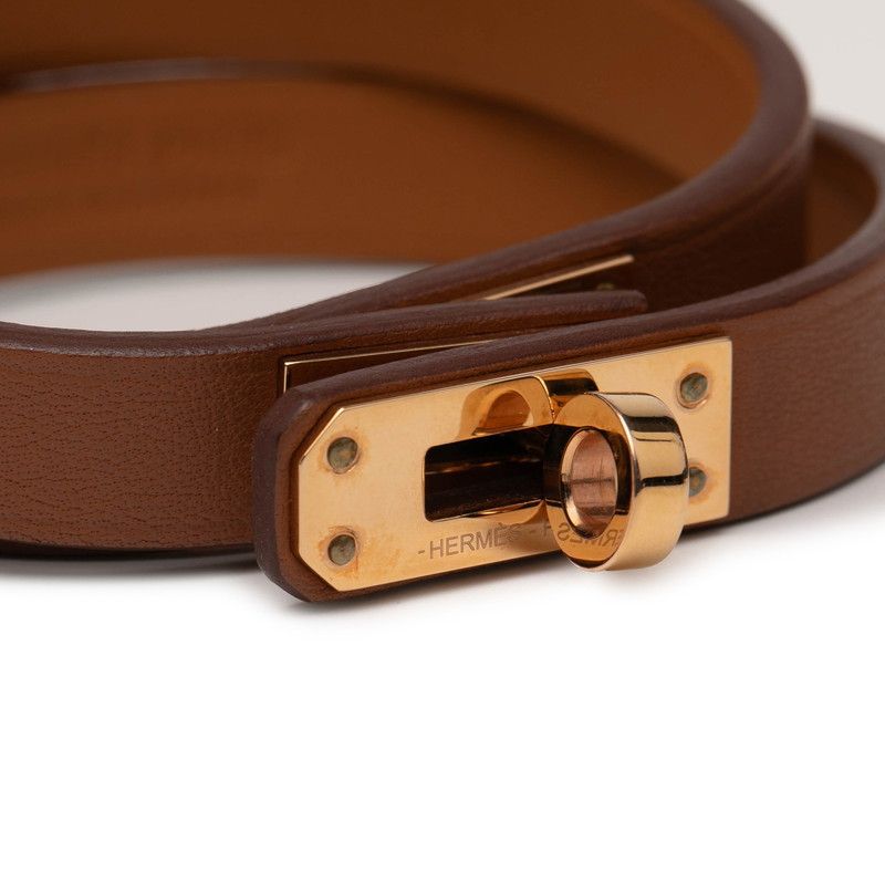 Hermes Mini Kelly Dubreuil Brown Gold Hardware Vorswith Belt