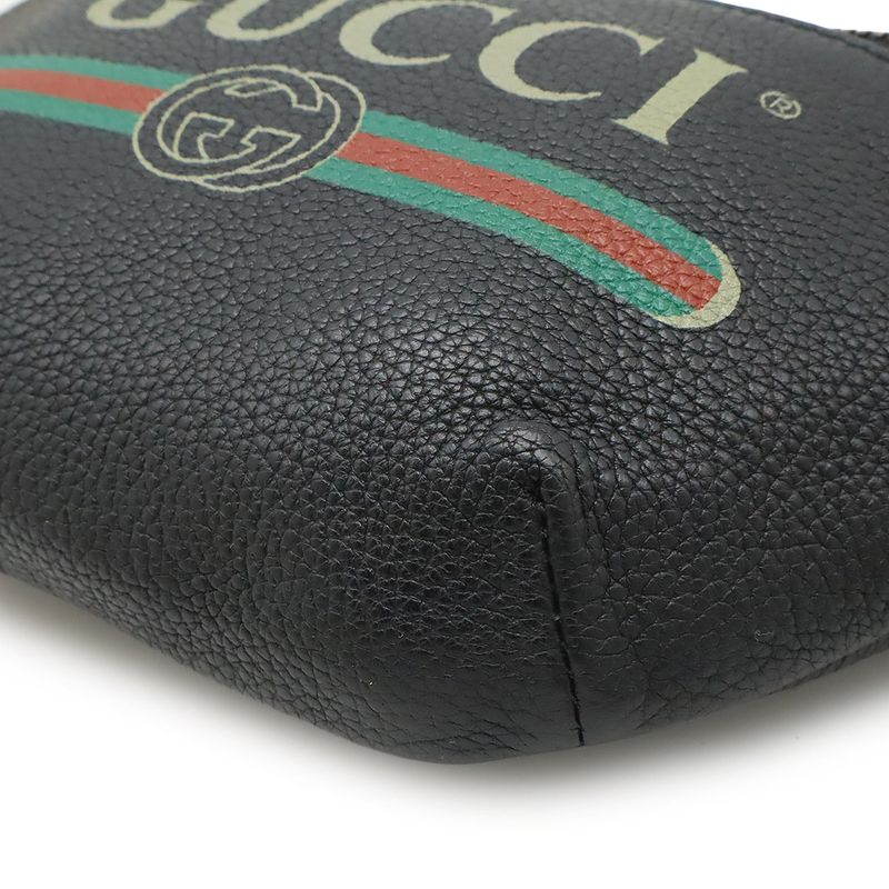 Gucci Printed Small Belt Bag Sherry Line Waist Hip Body Leather