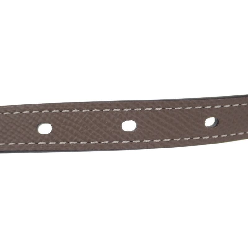 Hermes Pop H 15 Belt Veau Epsom Etoupe Brown Pink Gold Hardware
