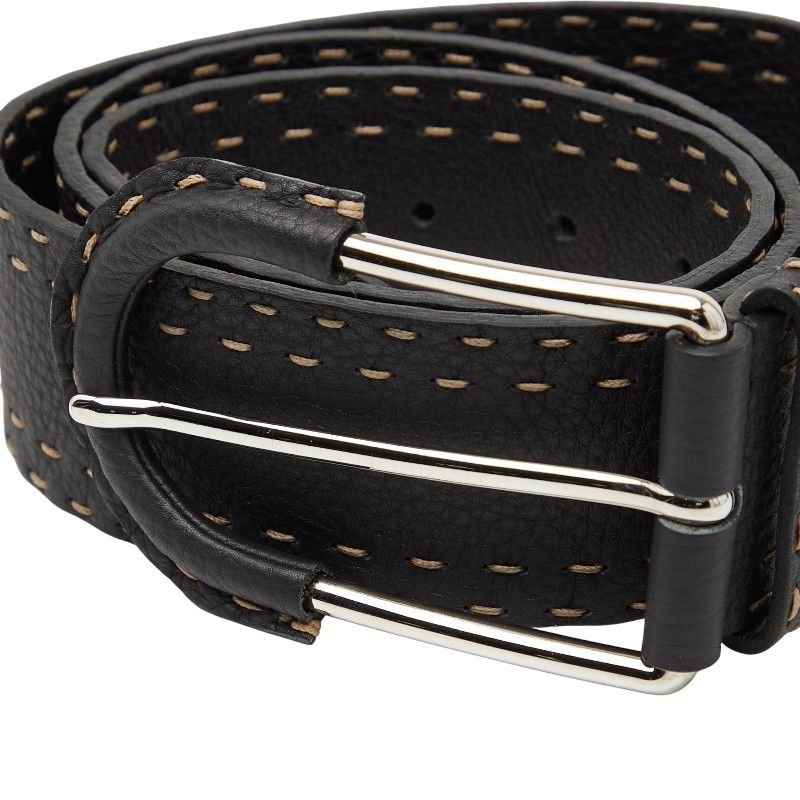 Fendi Selleria Belt Size 90 36 Black Leather