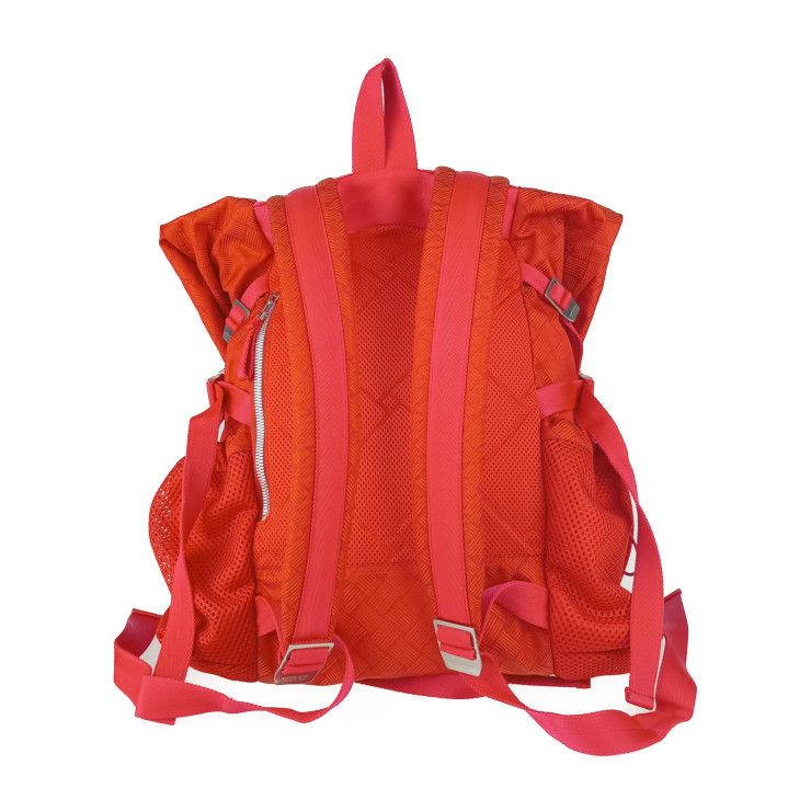 Bottega Veneta Backpack Trekking Tomato Red Tone Silver Hardware Nylon