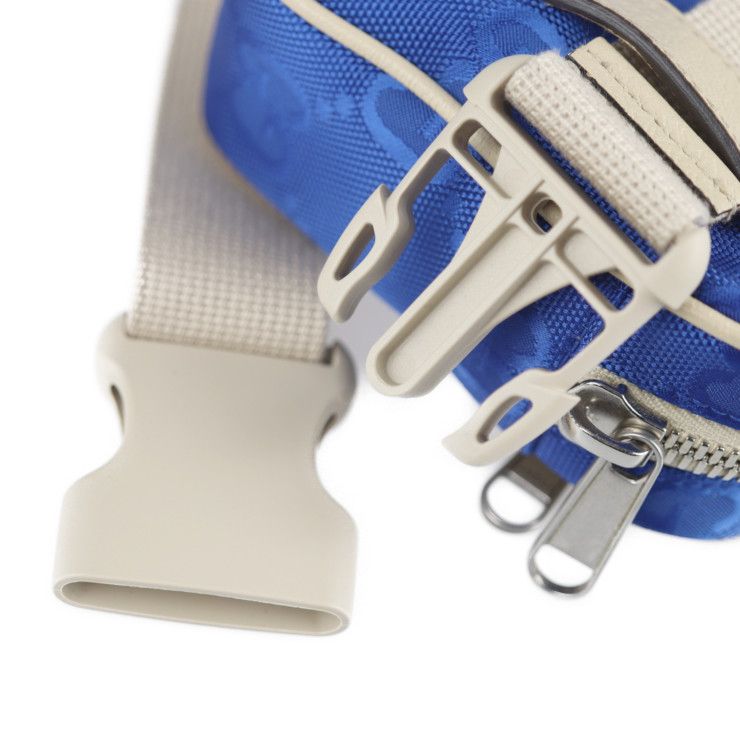 Gucci Belt Bag Body Nylon Leather Blue Beige Off The Grid