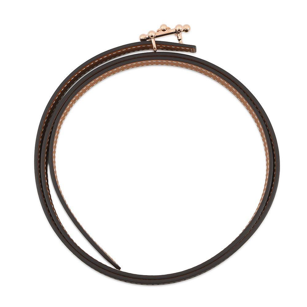 Hermes Belt Gallopin Surmer Black Gold Pink 90