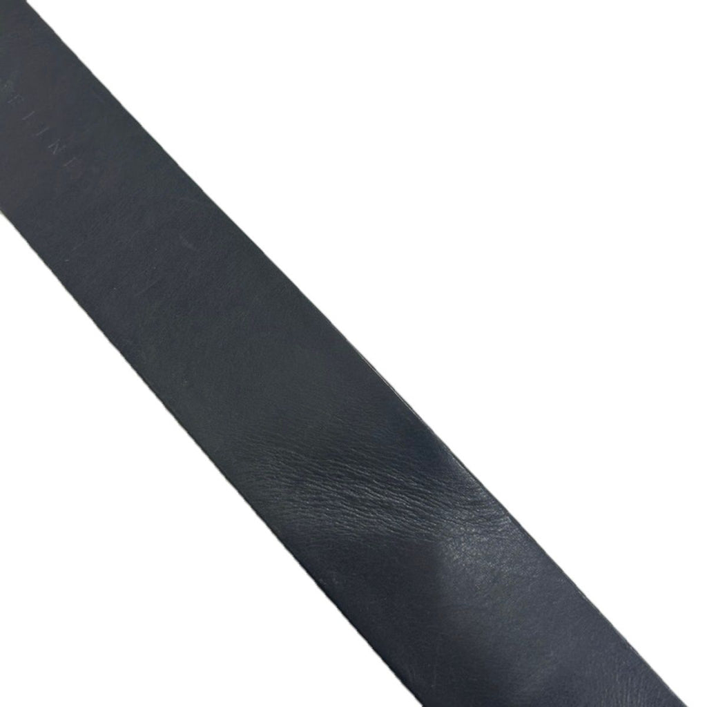 Celine Pelican Hook Buckle Leather Belt Black 30 75
