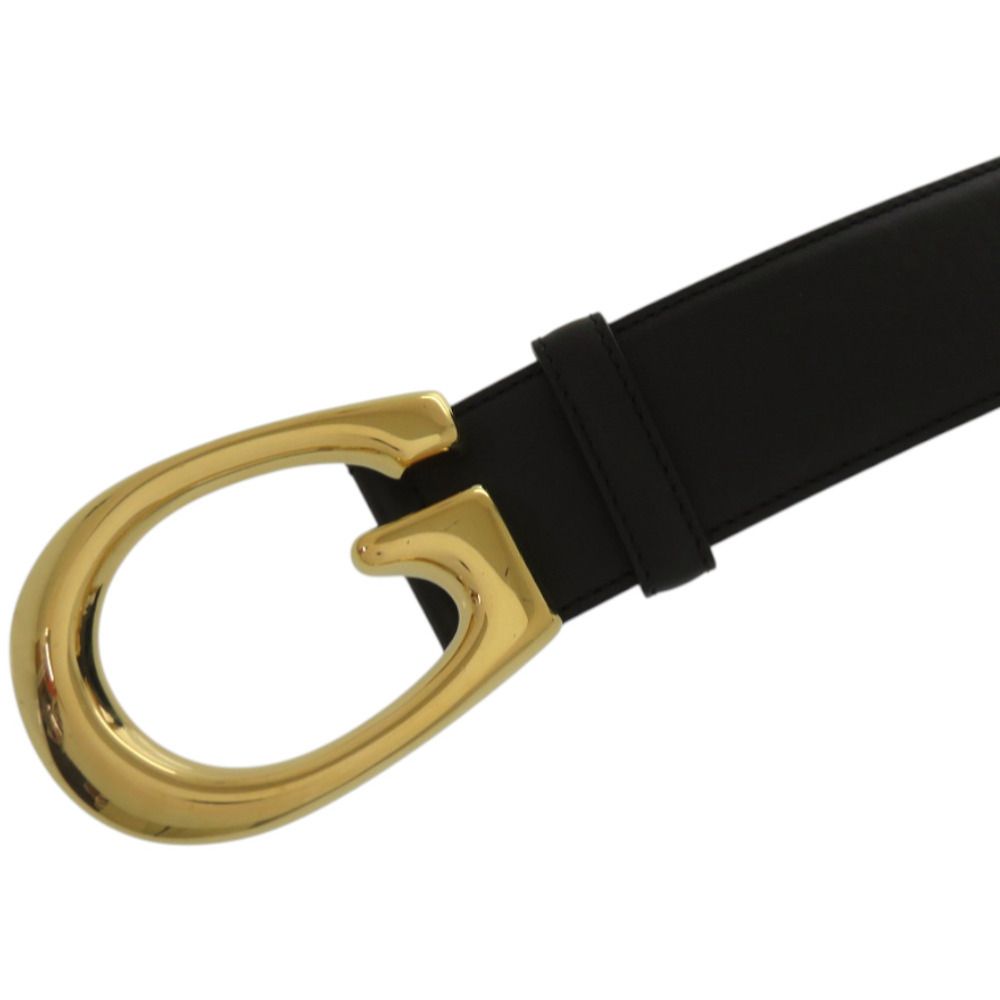 Gucci Buckle Leather Metal Black Belt