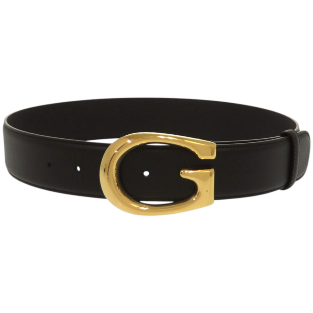 Gucci Buckle Leather Metal Black Belt