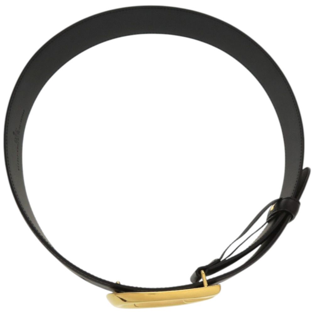 Gucci Buckle Leather Metal Black Belt