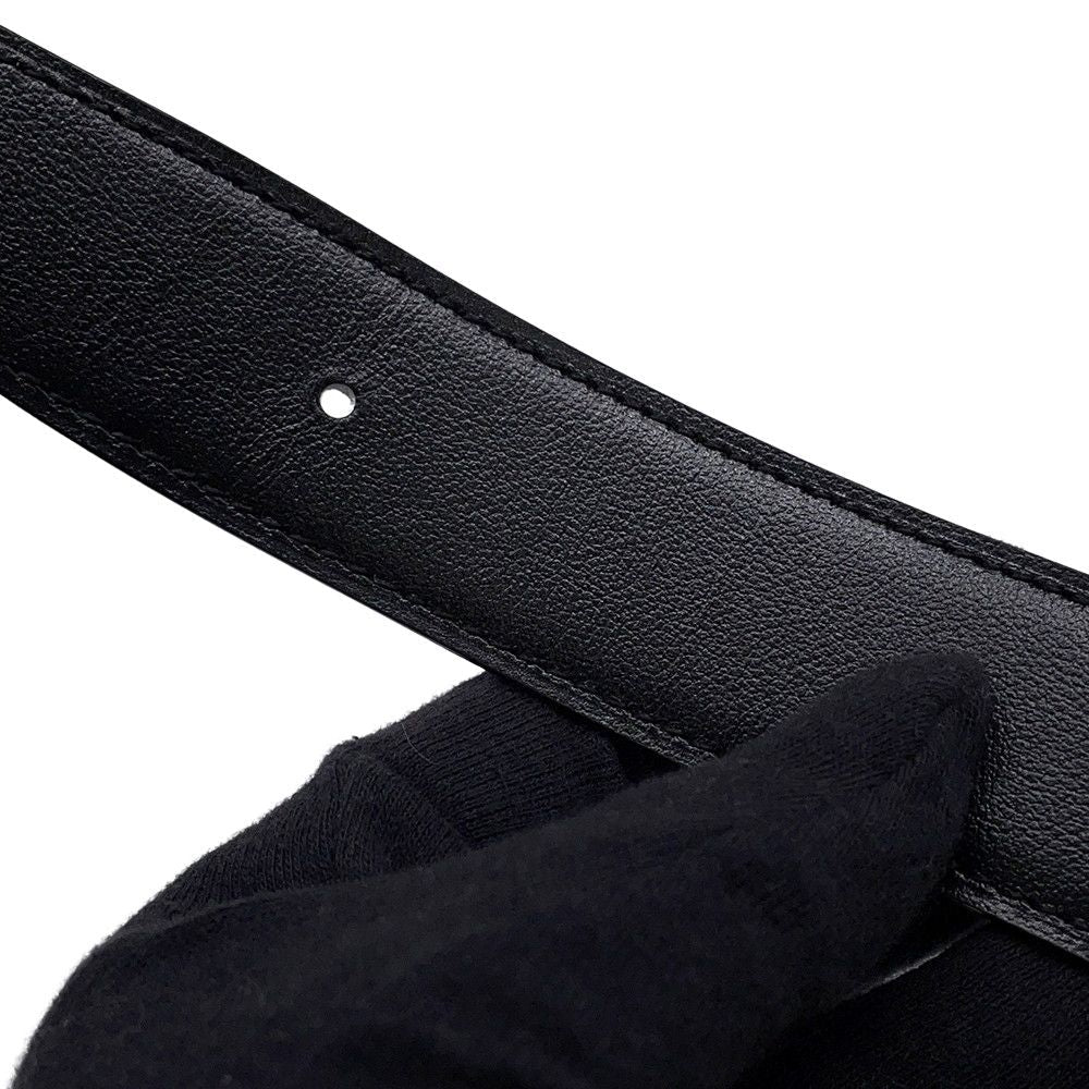 Hermes Belt Jumbo Black Gold Silver Box Calf Togo 80