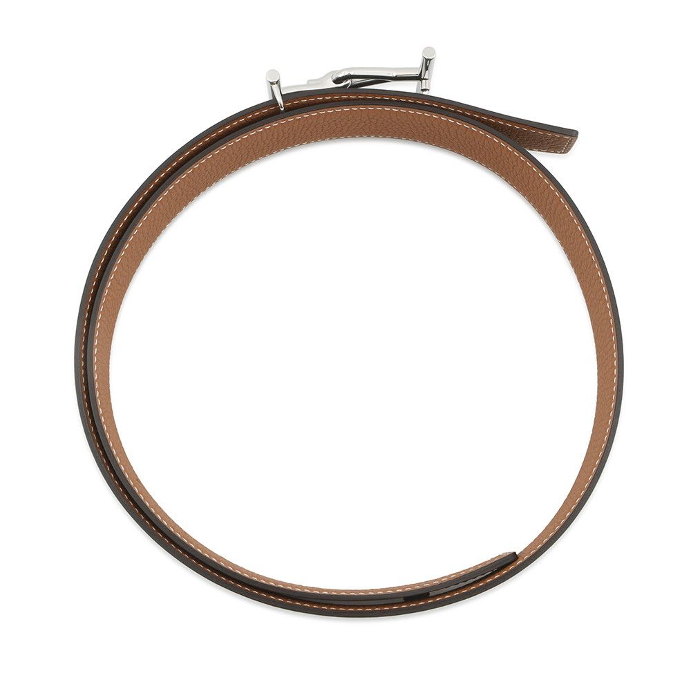 Hermes Belt Jumbo Black Gold Silver Box Calf Togo 80