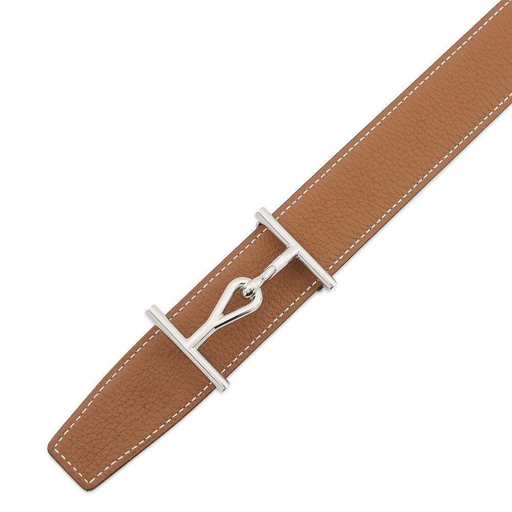 Hermes Belt Jumbo Black Gold Silver Box Calf Togo 80