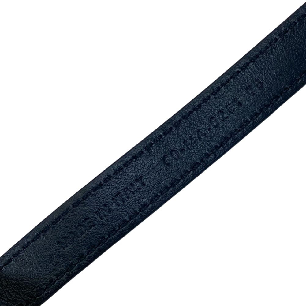 Dior Belt Slim Logo Leather Black Red Gold