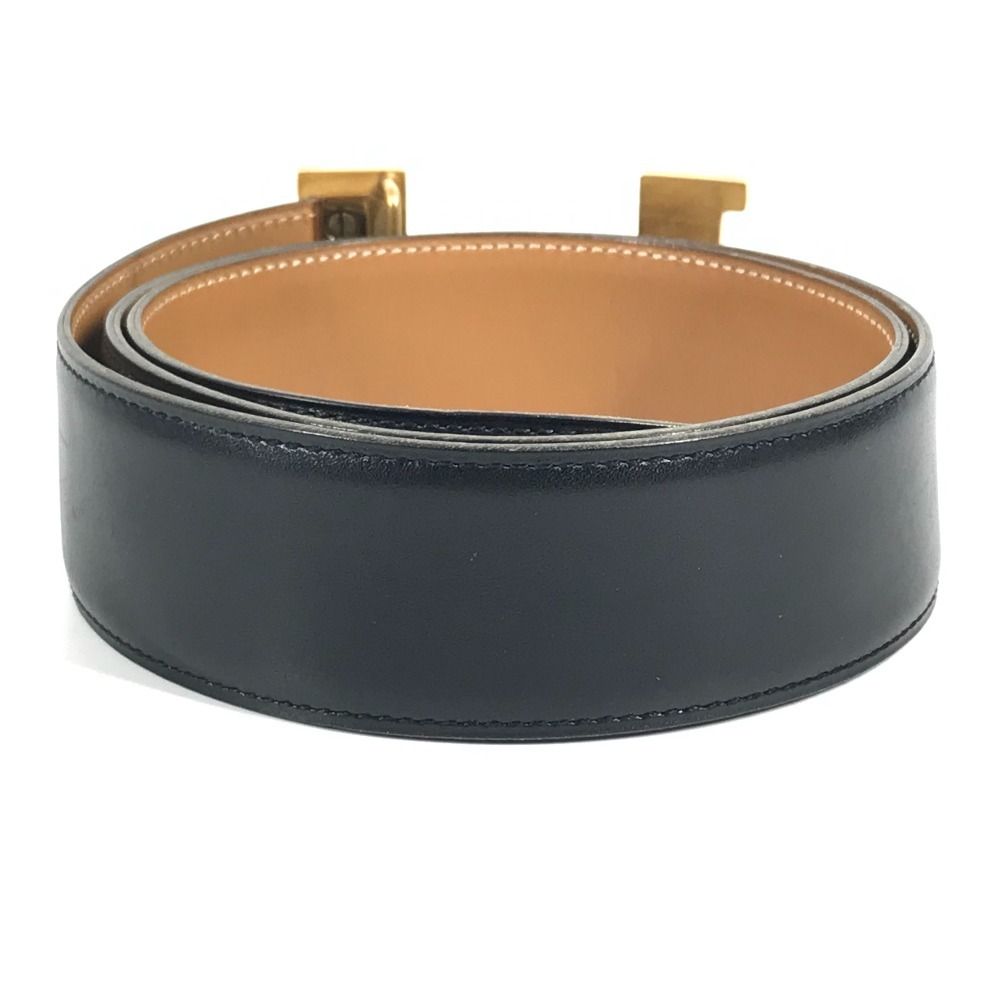Hermes Belt Hhardware Big Logo Constance Leather Black