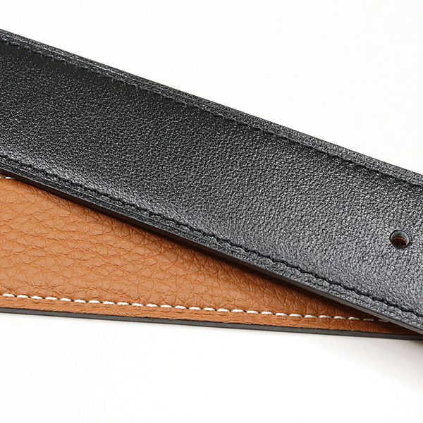 Hermes Belt Buckle Martelee & Leather 32 Calf 135 Togo Black