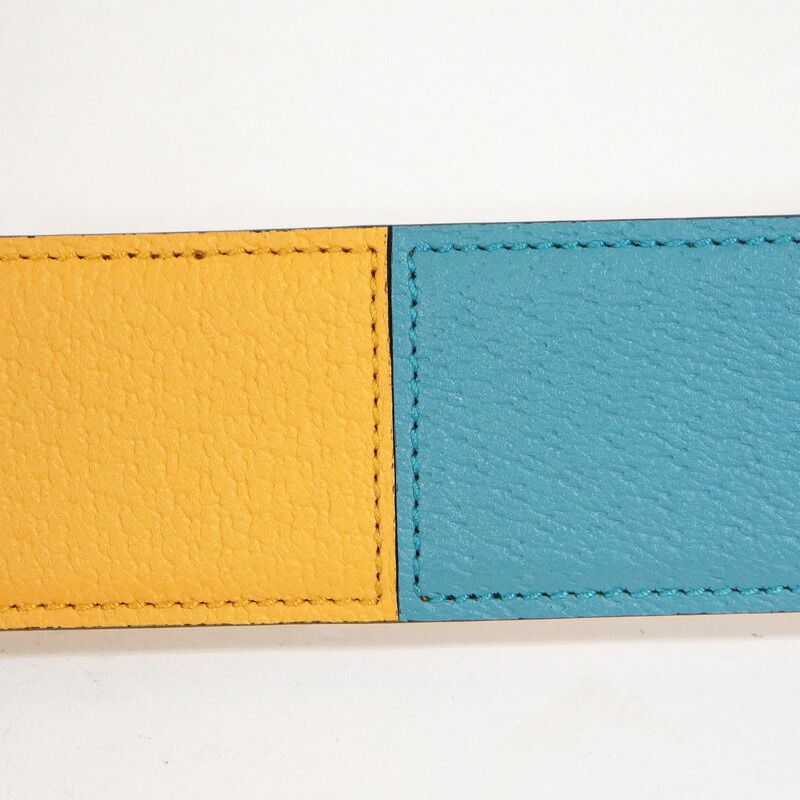 Gucci Belt Leather Light Blue Yellow