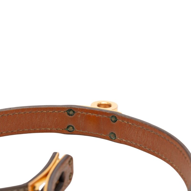 Hermes Kelly Double Tour Gray Brown Leather Plated Graybrown