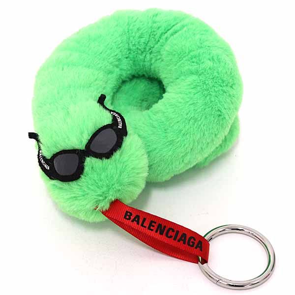 Balenciaga Snake Key Ring Key Holder Bag Charm Green